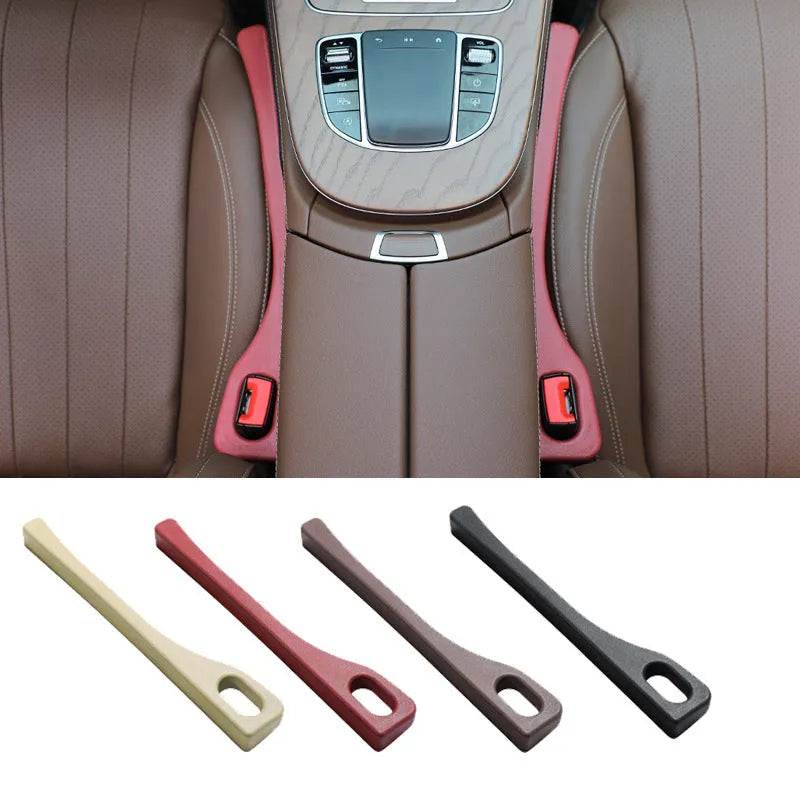 Polyurethane car seat gap strips in five colour options preventing items falling between seats