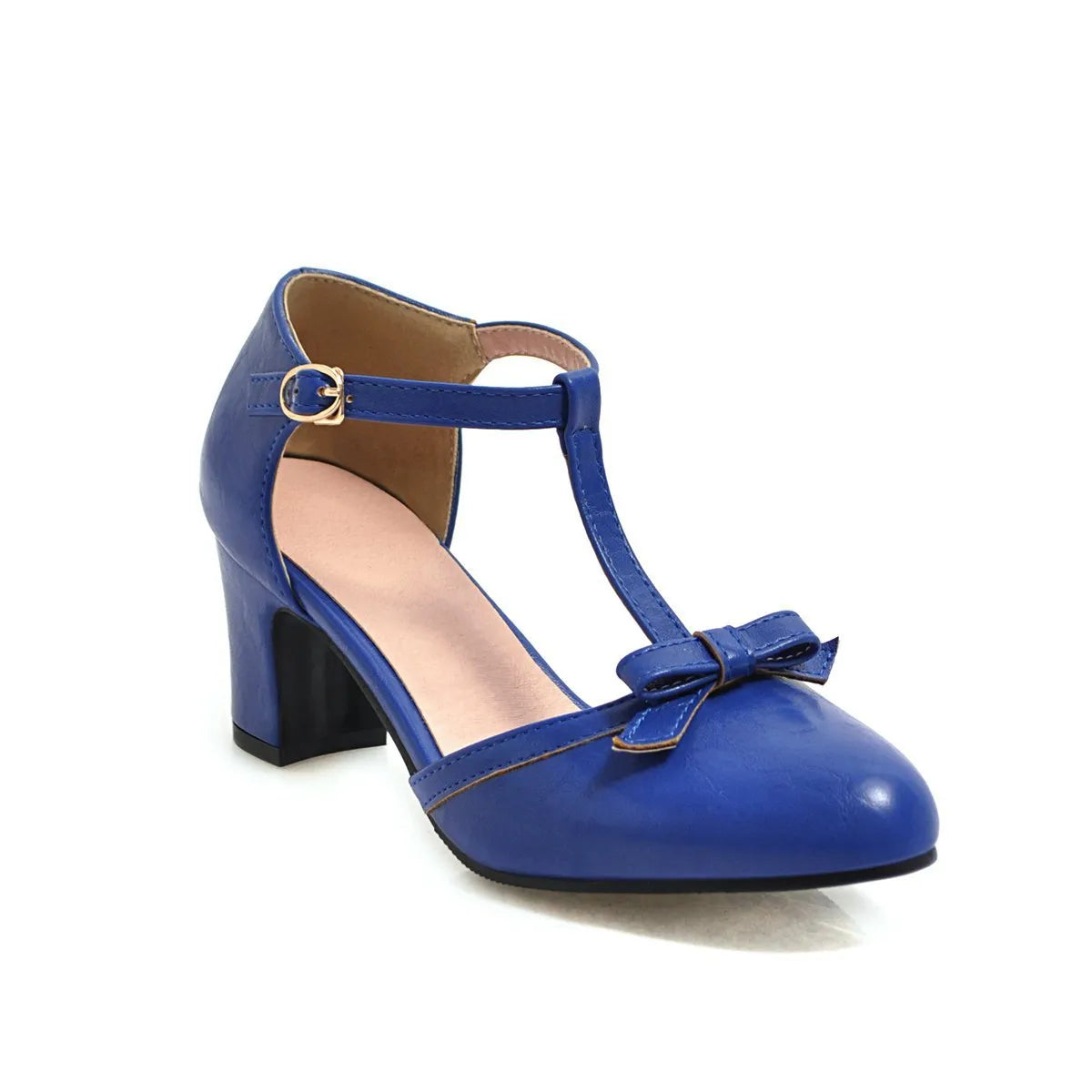 Women's apricot chunky heel sandals with bow tie, hollow out detail, and 6.5cm mid-heel