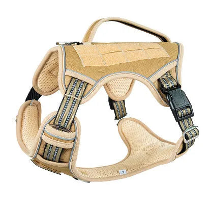 Tactical Oxford cloth chest strap for search and rescue patrol working dogs in camouflage colours