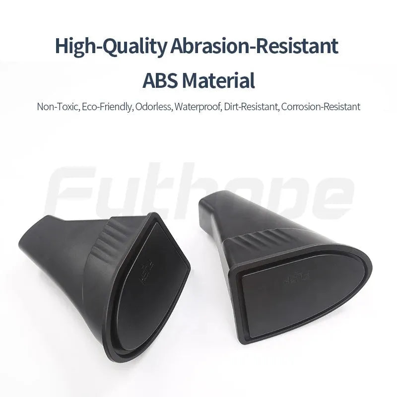 Two black waterproof ABS trash cans for Tesla Model Y front door pockets