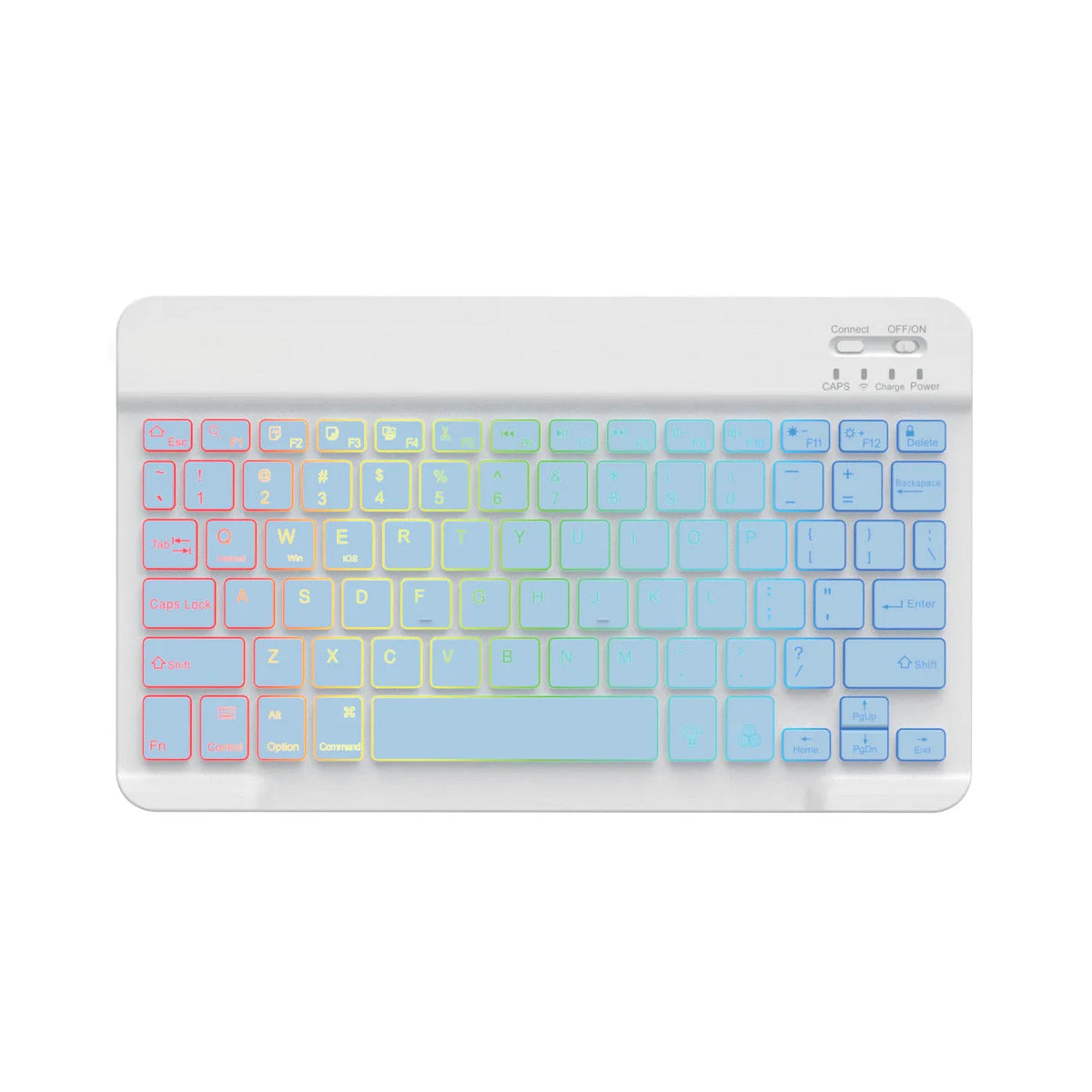 10-inch Bluetooth keyboard with colourful backlighting for tablet devices