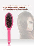 Black plastic ring tooth hair extension comb measuring 22cm by 6cm for hairdressing use
