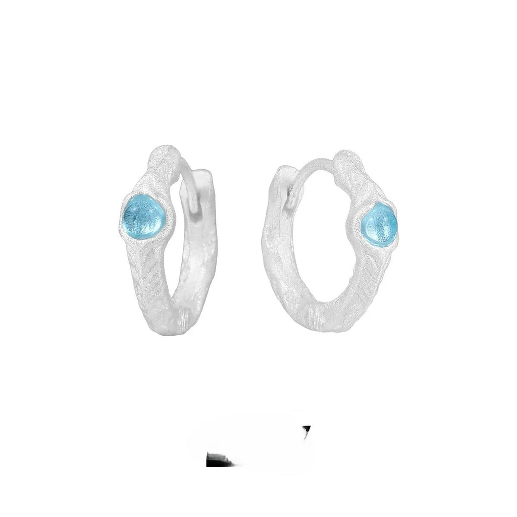 925 sterling silver geometric ear clips in burnt silver colour for women