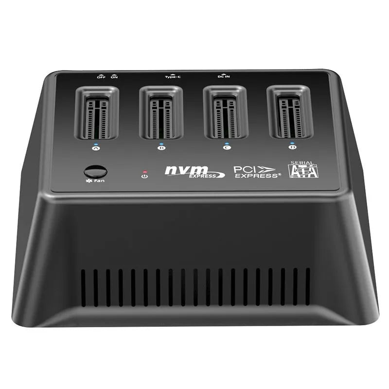 Aluminium M2 dual protocol SSD base enclosure measuring 90x78x34mm in K30174P2 colour