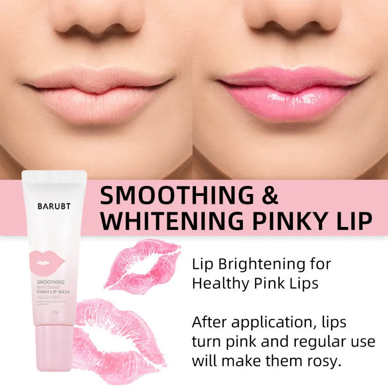 Lip balm tube with brightening and moisturising properties addressing melanin precipitation