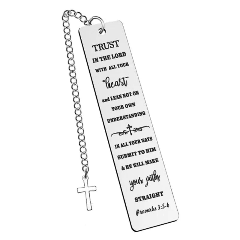 Stainless steel bible bookmark with European design in CFS5170 steel colour