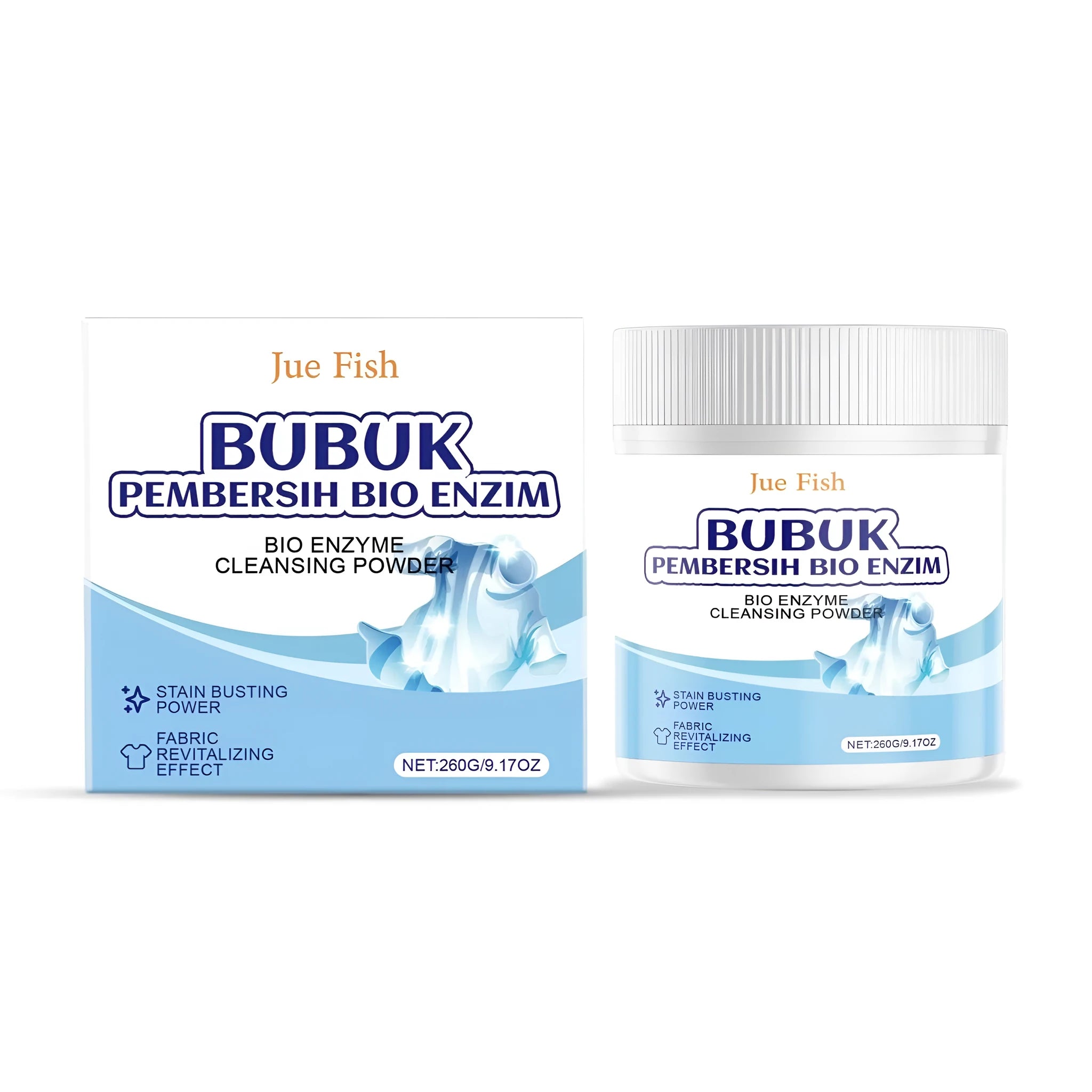 260g bio enzyme laundry cleansing powder with protease for protein stain removal