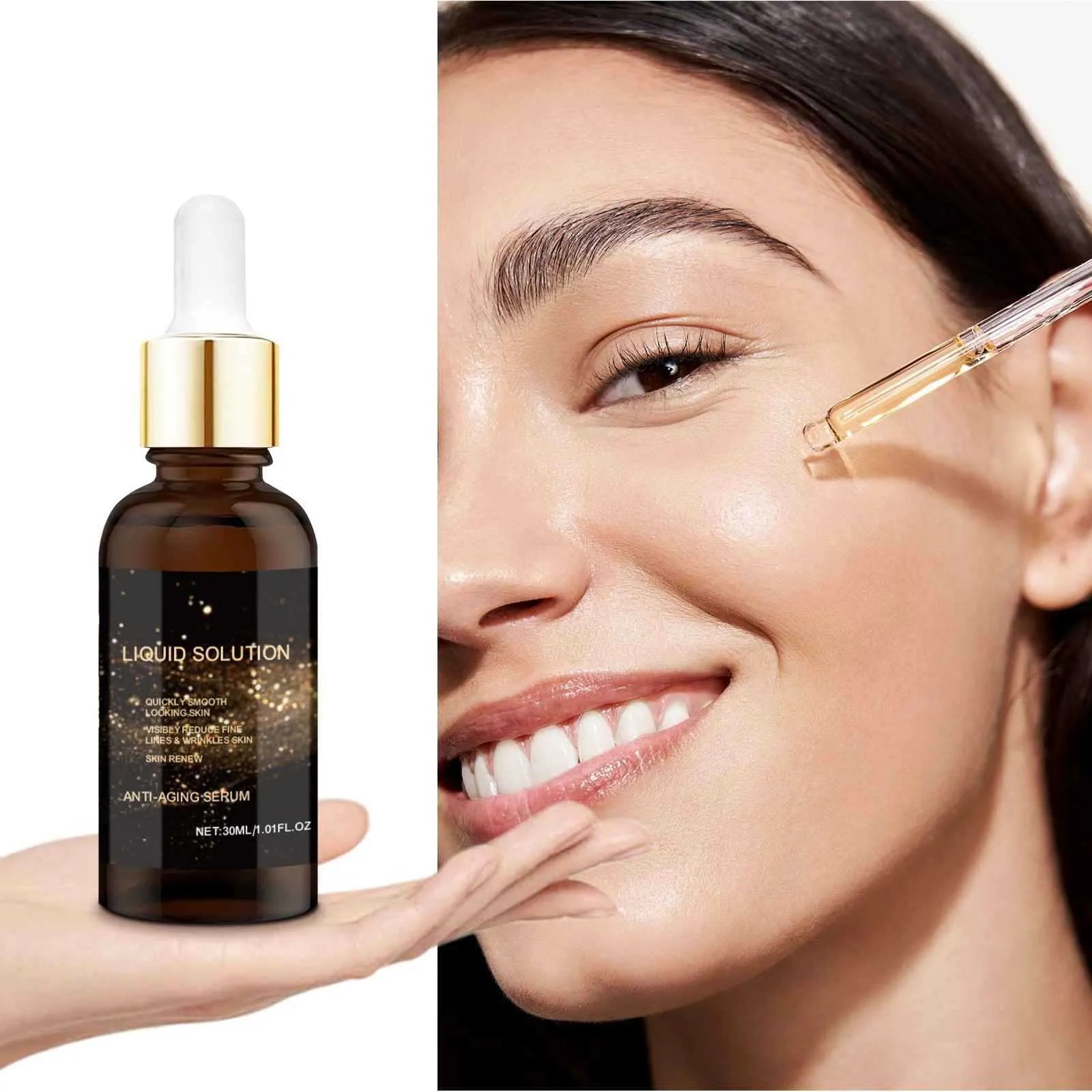 30 ml bottle of hyaluronic acid facial moisturising solution with glycerin