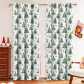 Christmas Forest pattern punching decoration shading curtain in modern simplicity style