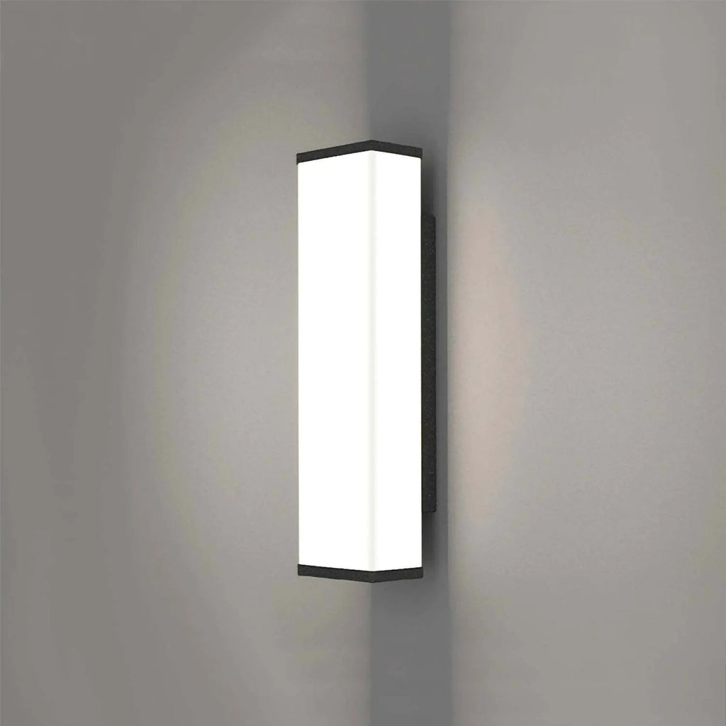 Outdoor waterproof wall light with long strip design, stainless steel and PC construction, 60cm height