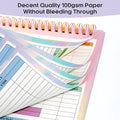 B5 size budget tally notebook with spiral binding and PP cover for income expenditure tracking