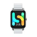 HAYLOU RS4 Plus black smartwatch showing AMOLED display with fitness stats