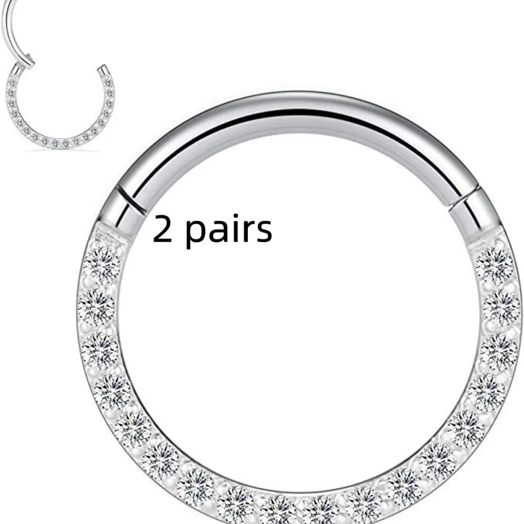 316 stainless steel seamless nose ring hoop in gold, rose gold, silver, and black colour options.