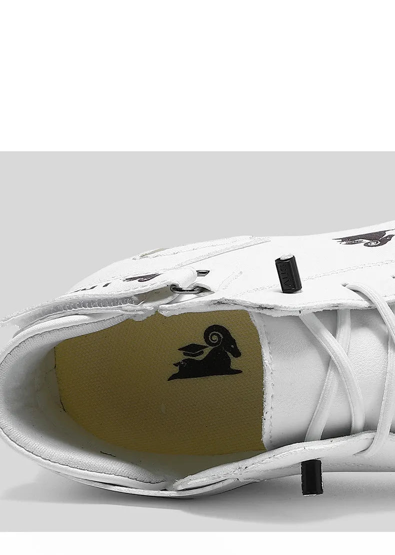 Men's high top octopus shoes in black colour with rubber sole and microfiber upper