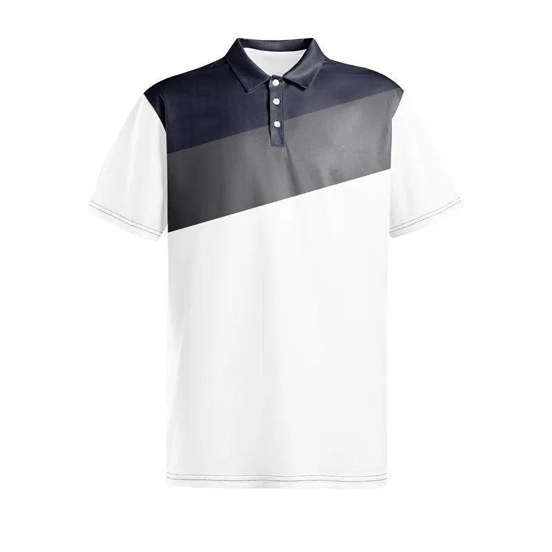Men's 3D digitally printed short sleeve T-shirt in loose fit with colour LM-PL047