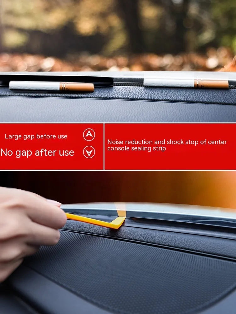 Outlander dashboard soundproof seal strip showing silicone construction and six card slots