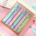 Box of six Cat's Paw fluorescent marking pens with oblique tips in assorted colours.
