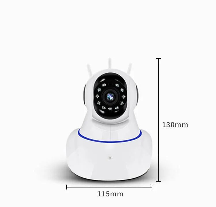 White dome-style network surveillance camera with 3.6mm lens for HD indoor/outdoor monitoring