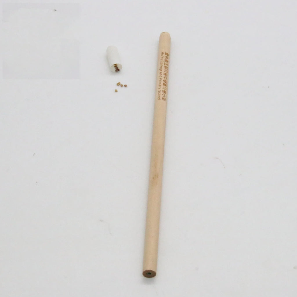 Seed Pencil with HB refill and coloured degradable capsule containing plant seeds.