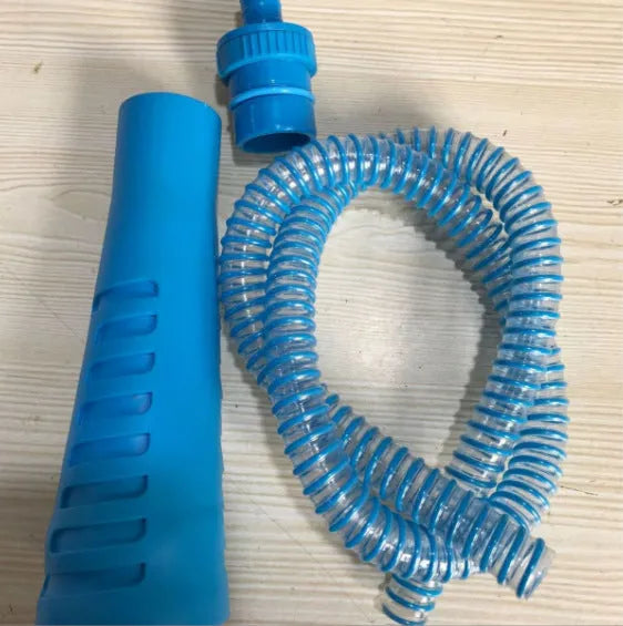 Blue plastic suction pipe vacuum cleaner head for washing machine dust cleaning with round design
