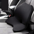 Memory foam car waist support cushion with optional matching headrest in neutral colours