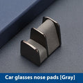 Zinc alloy and leather car dashboard glasses clip in black holding sunglasses securely