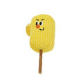Corn cob shaped cat chew toy made from natural polio wood with catnip filling for dental hygiene