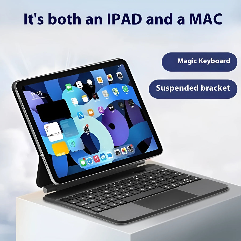 Wireless Bluetooth keyboard with magnetic iPad attachment and protective cover in five colour options