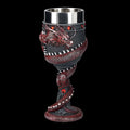 Red wine glass with 3D Chinese dragon design in gold or red colours, 200ml capacity