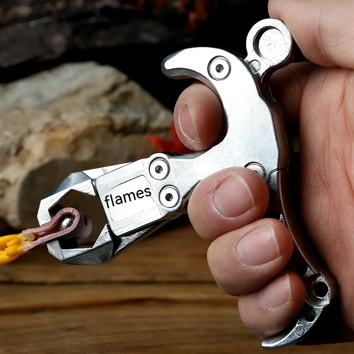 Zinc alloy archery release aid with two-axis harpoon clip mechanism for bowstring attachment
