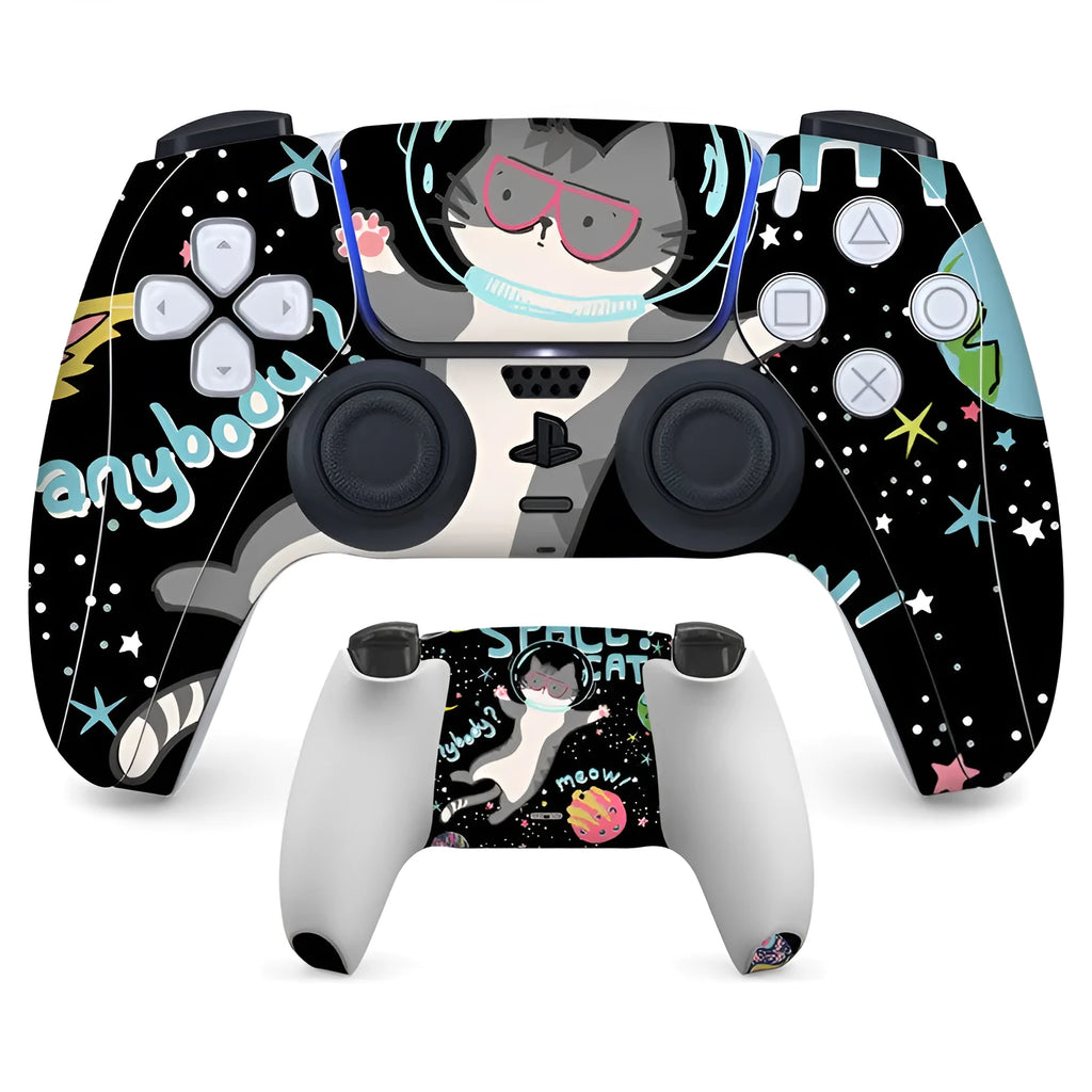 PS5 controller protective stickers with micro-frosted finish in multiple style options