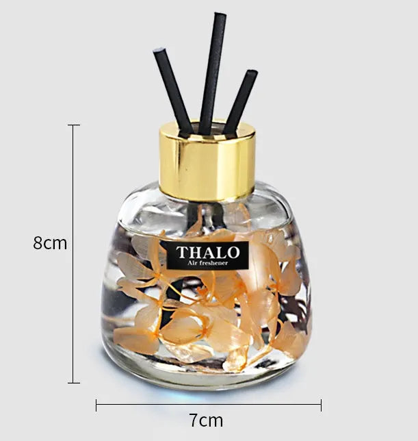 Glass bottle-shaped car perfume ornament with loose incense for vehicle fragrance