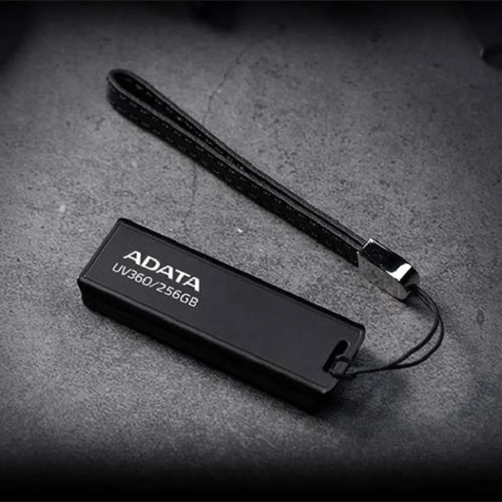 Black car-mounted USB flash drive with compact rectangular plastic case