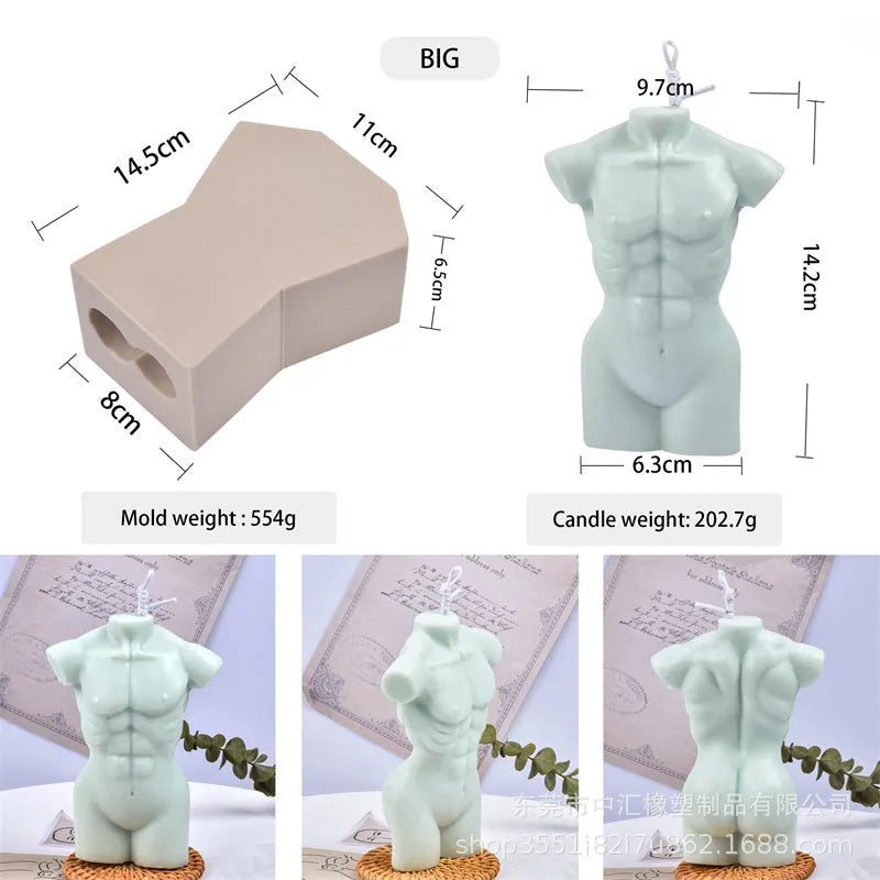 Geometric silicone mould for candles and plasters with 10cm and 14cm height sections