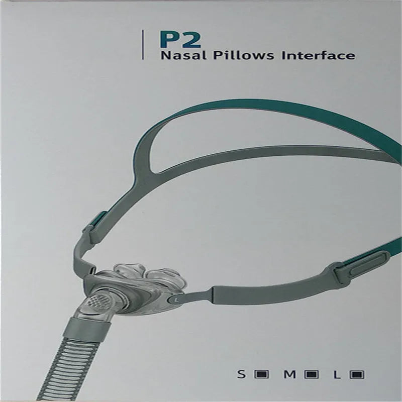 Ventilator nasal pillow mask with silicone cushion and adjustable headband for CPAP therapy