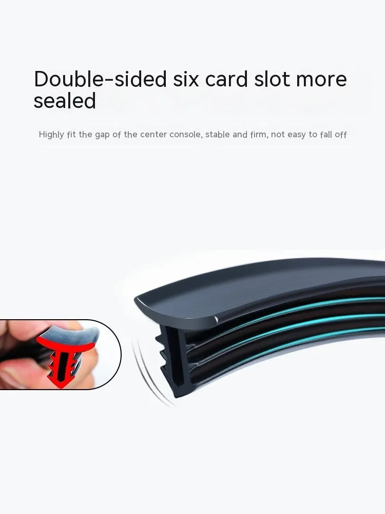 Outlander dashboard soundproof seal strip showing silicone construction and six card slots
