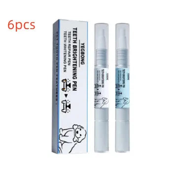 Yegbong pet teeth whitening pen kit with two 3ml pens and dental brushes for dogs and cats