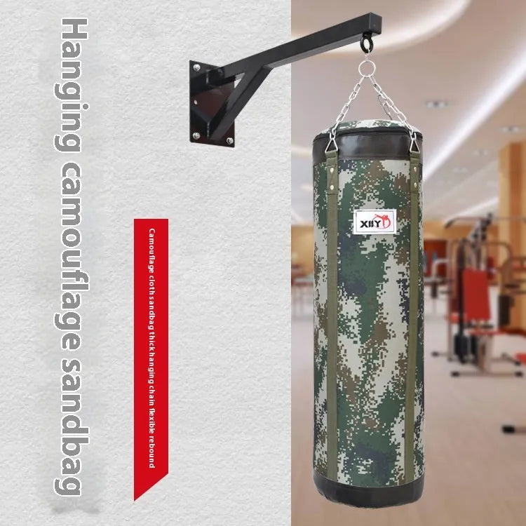 Canvas hanging boxing sandbag in camouflage or canvas style, hollow 60cm to 120cm