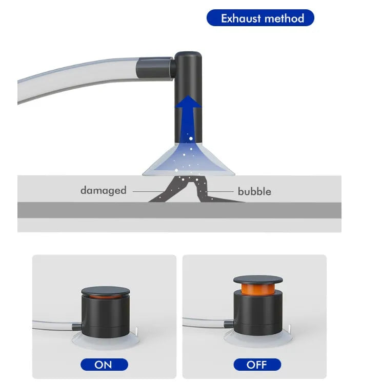 Plastic car windscreen crack repair tool and DIY stone chip repair kit on a flat surface.