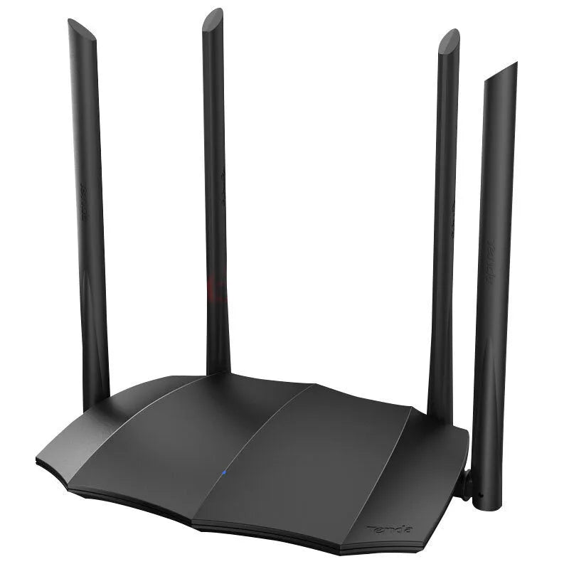 AC8 dual-band gigabit wireless router with three expansion slots showing 365mm length