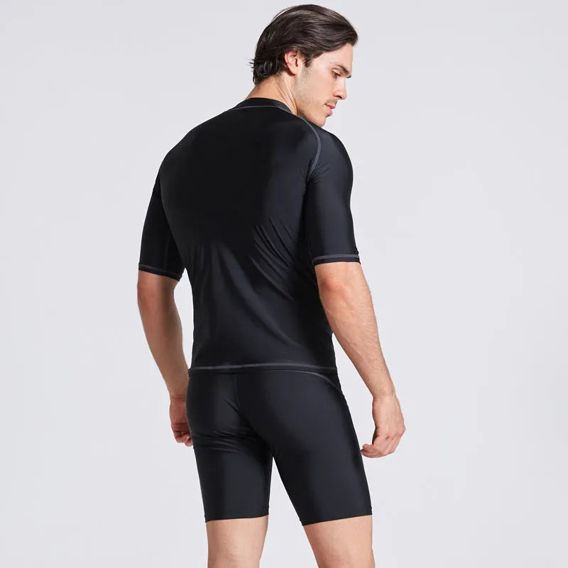 Men's quick-drying half sleeve swimsuit wetsuit for snorkelling and surfing