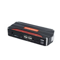 Black red 12V vehicle emergency starting power supply with 7800mAh battery and safety protection features