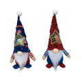 Two faceless baby doll Rudolf Christmas candy bag decorations in polyester cloth measuring 32cm