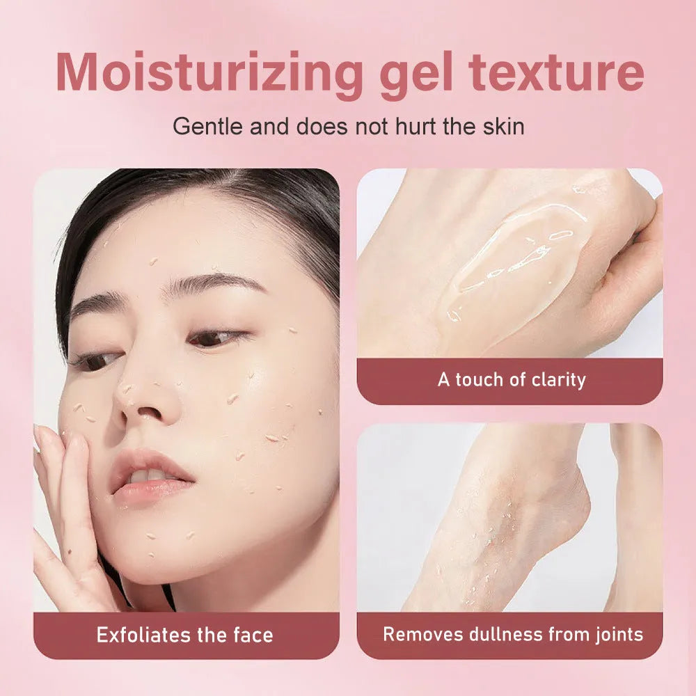 132g moisturising facial exfoliating gel scrub in container for universal skin types