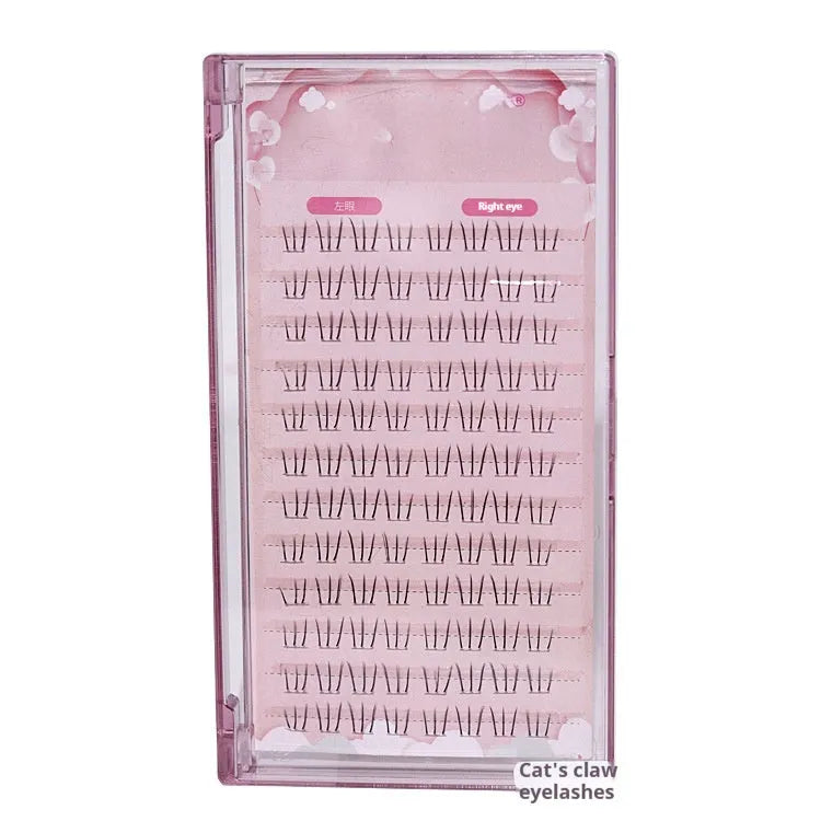 Segmented false eyelashes for lower lash line with 12 rows in 4-5-6mm graduated lengths