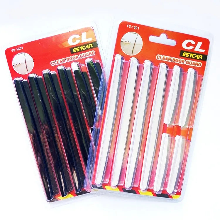 Solid white plastic car door edge anti-collision protection strip