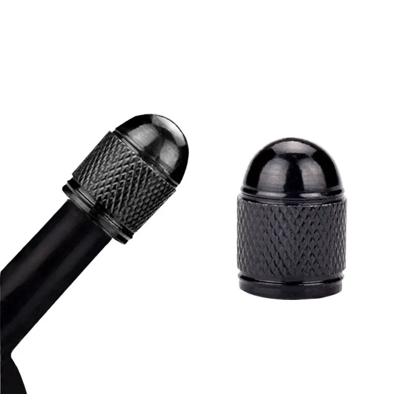 Aluminium mountain bike tyre valve dust cap with decorative beads and chain in multiple colours