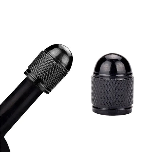 Aluminium mountain bike tyre valve dust cap with decorative beads and chain in multiple colours