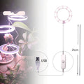 USB-powered LED grow light for plants with acrylic mounting stick in pink/white colour