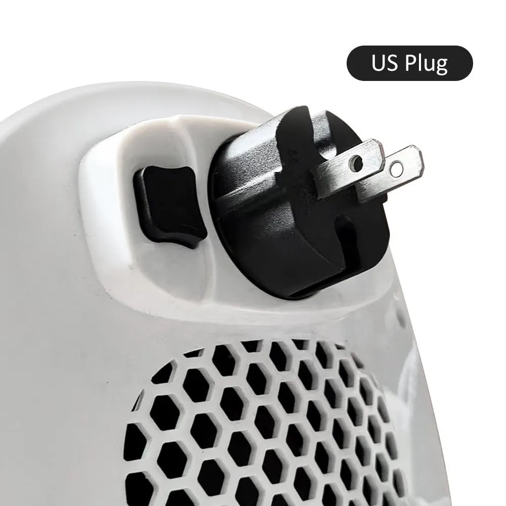 White ceramic heating electric heater with remote control and dual voltage options